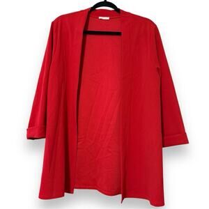 JODIFL womens size small chic red blazer business casual no pockets lightweight